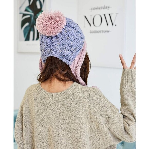 Women Lightgray Winter Peruvian Cover Ears Beanie Hat Ear Flaps Sherpa Snow main image 7